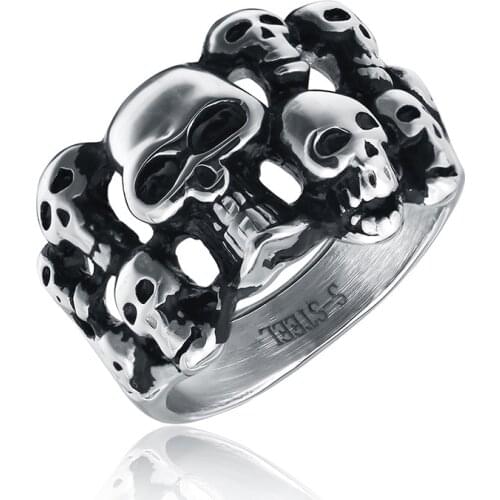 Stainless Steel man Skull ring new Designed products Fashion punk Jewelry