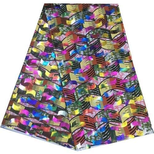 Latest 100% Cotton African Golden Wax Fabrics Ankara Printed Wax Materials 6Yards/pcs For Nigerian Dress New Style