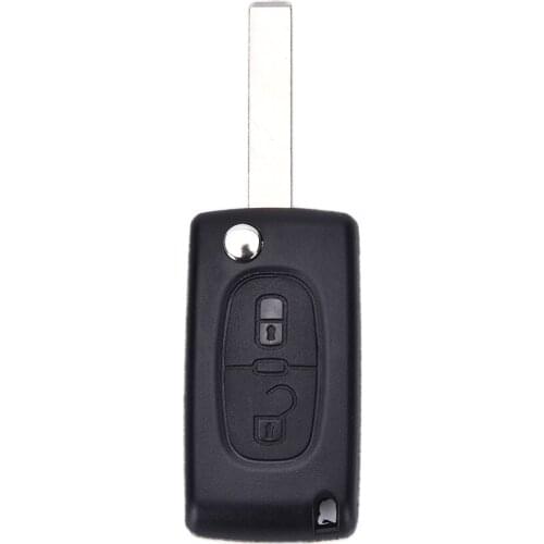 New Replacement 2 Button Remote Flip Folding Key Fob Case Shell Blade For PEUGEOT 307 308 107 207 407