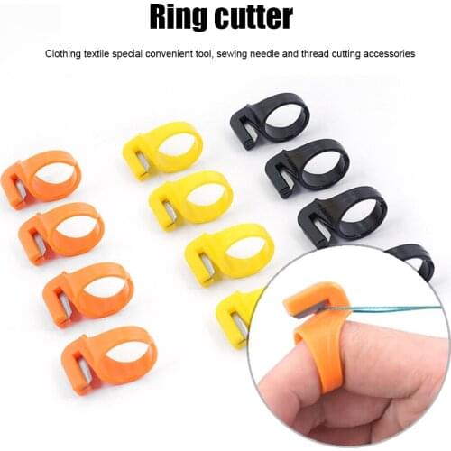Knife Ring Cutter Sewing DIY Machine Household Embroidery Plastic Mini Thimble Thread Finger Blade Accessories Handcraft