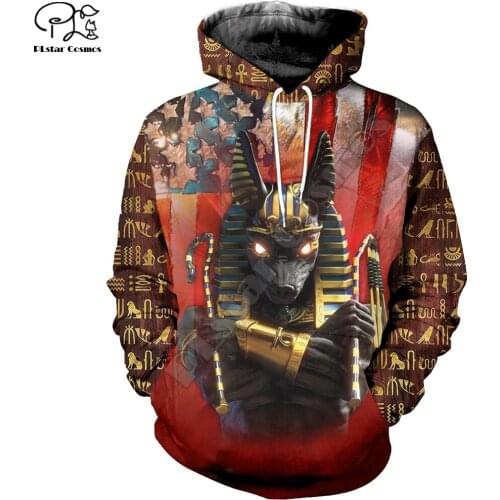 PLstar Cosmos God of The Egyptian Egypt Ancient Symbol Anubis Face NewFashion Funny 3DPrint Zipper/Hoodies/Sweatshirts/Jacket A1