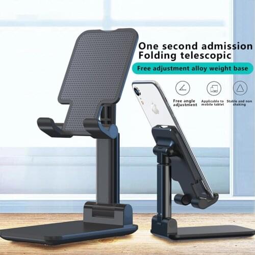 Dropshipping New Telescopic Folding Smart Phone Tablet Stand Adjustable Holder For iPhone Samsung Huawei Xiaomi Desktop Support