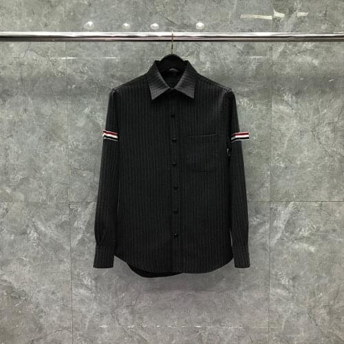 2021 New Men Shirt Women Blouise Casual Solid Striped Cotton Turn Down Collar Formal Men Blouse High Quality Advanced