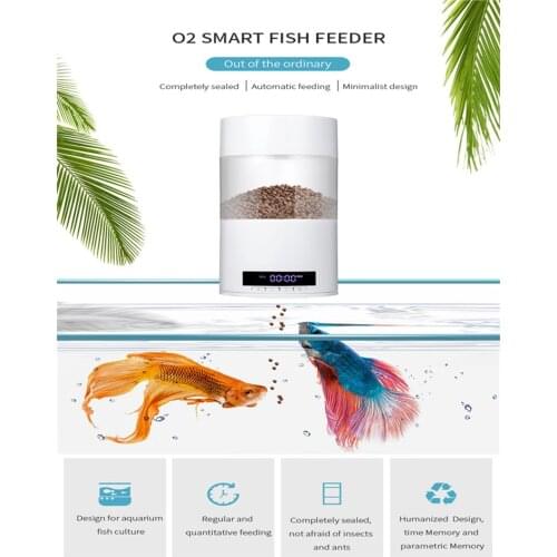 Shyfish Smart Aquarium Fish Feeder moistureproof long Vacation Auto Dispenser Automatic timing easy Feeding unit