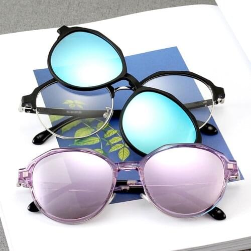 Sunglasses Clip on Glasses for Driving Polarized Sunglasses Oval Frame UV400 Protection New Fashion Women Men Optical Frame