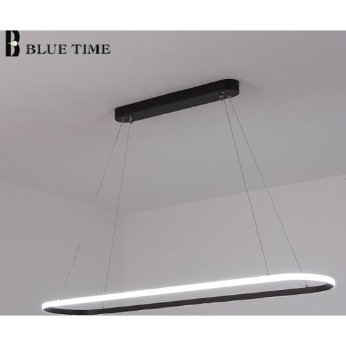 Modern Led Chandelier Hanging Lamp Black&White Ceiling Chandelier Lighting for Living room Dining room Kitchen Lighting Fixtures