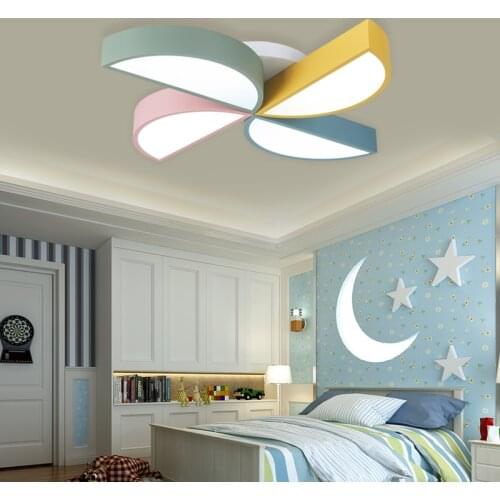 Modern creative color acrylic living room study bedroom ceiling lamp Nordic LED windmill children room Windmill light LB12517