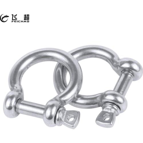 FEICHAO Stainless Steel U-Shaped Shackle Buckle Screw Joint Connector D-ring Buckle for Action Camera Bracket Diving Accessories