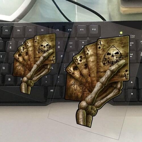 Personalized Skull Poker Unique Waterproof Car and Motorcycle Vinyl Stickers Decals