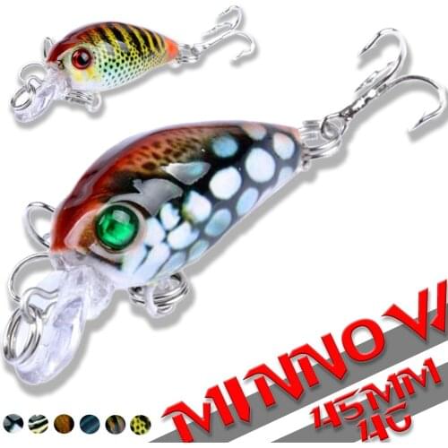 1PCS Mini Japan 4.5cm 4g Multi Swim Bass Fishing Lures Artificial Hard Crank Bait topwater Wobbler Fishing Crankbait lure
