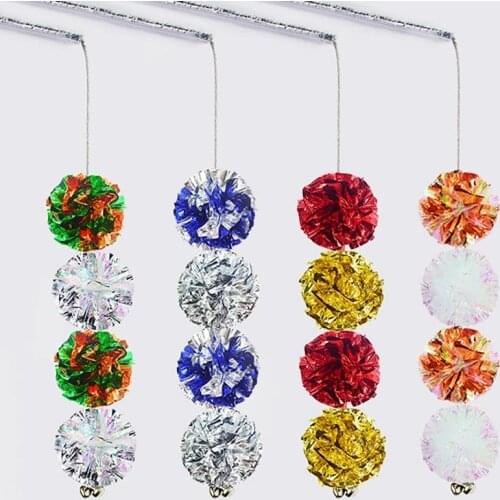 1pc Funny Crinkle Teaser Cat Toy Sound Interactive Kitten Wand Pet Teaser Mylar Cat Toy Pet Supplies Cat Favors