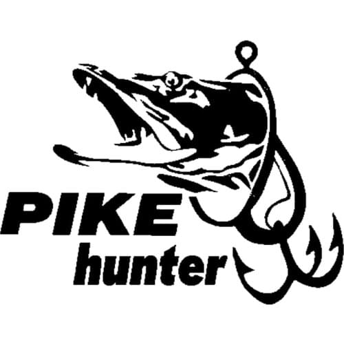 13.9cm*10.7cm Pike Hunter Fashion Car-Styling Stickers Decals Vinyl S4-0367
