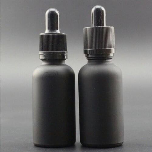 330pcs 30ml Black frosted glass bottle with dropper essential oil bottle glass eye dropper bottle