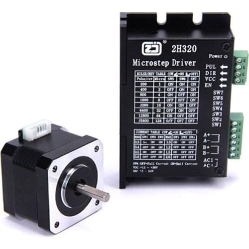 4218HB1 + 2H320 drive stepper motor kit with matching motor drive 128 subdivision