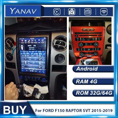 Car Audio Andriod Head Unit For FORD F150 RAPTOR SVT 2015-2019 Vertical Touch Screen Multimedia Auto Radio Player GPS Navigation