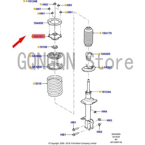 CAR Front top rubber bushing For dMo nd eoM ave ri ck Front reducing top rubber buffer block Plane bearing buffer block