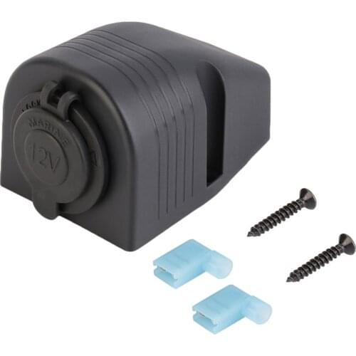 1PCS USB Car Charger Cigarette Lighter Socket With Waterproof Cover With Tent Base For Car Motorcycle Boat