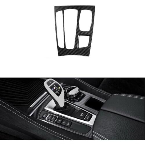 Car accessories 100% Carbon Fiber Interior Gear Shift Knob Panel Box Trim Cover For BMW X6 F16 F86 2015-2017 & X5 F15 F85 14-17