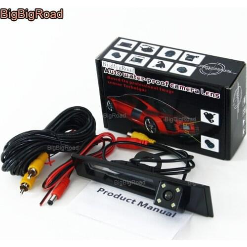 BigBigRoad Car Intelligent Track Rear View Backup Camera For Cadillac CTS / SLS / STS 2007 2008 2009 2010 2011 2012 2013 2014