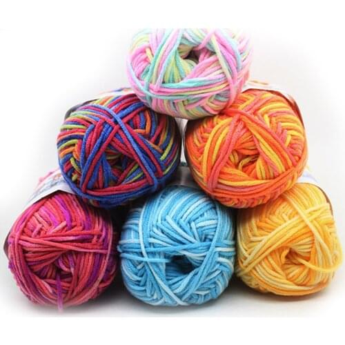 Baby Milk Cotton Yarn Crochet Hat For Knitting Wool Yarn Warm Chunky Yarn Children Hand Knitted Yarn Blanket Sweater