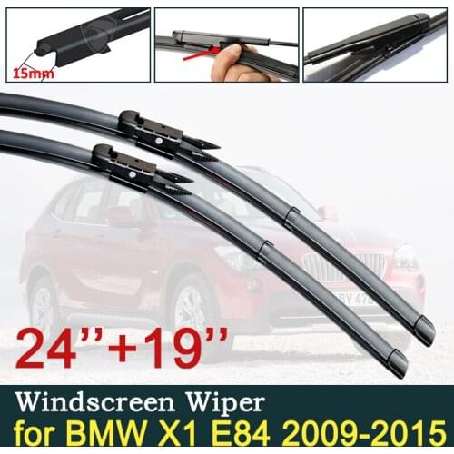 For BMW X1 E84 2009-2015 Car Wiper Blades Front Windscreen Wipers Car Accessories Stickers 2010 2011 2012 2013 2014