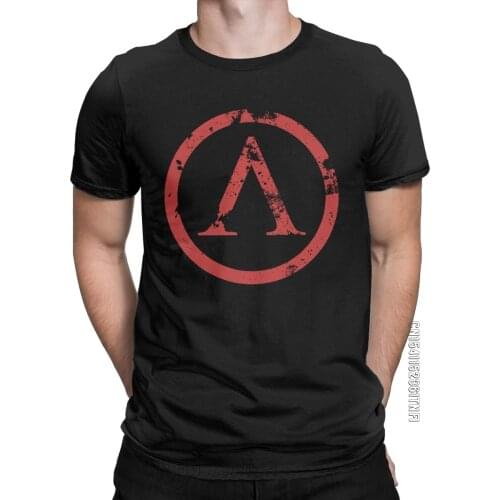 Spartan Sparta Symbol T Shirts Men Cotton Unique T-Shirt Crew Neck Tees Classic Short Sleeve Clothing Gift Idea