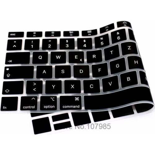 EU Enter Russian French Portuguese Spain Italian English Layout for Macbook New Air 13 with Touch ID A1932 2018 Keyboard Cover