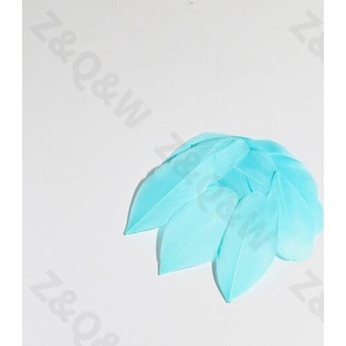 Natural 5-10CM goose feather floating head dyed light sky blue 100 to 1000PCS DIY jewelry earrings birthday gift decoration