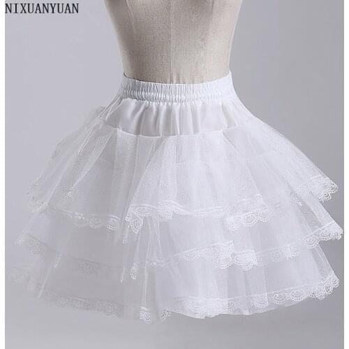 NIXUANYUAN Flower Girls Underskirt Cosplay Party Short Dress Petticoat Lolita Petticoat Ballet Tutu Skirt Rockabilly Crinoline