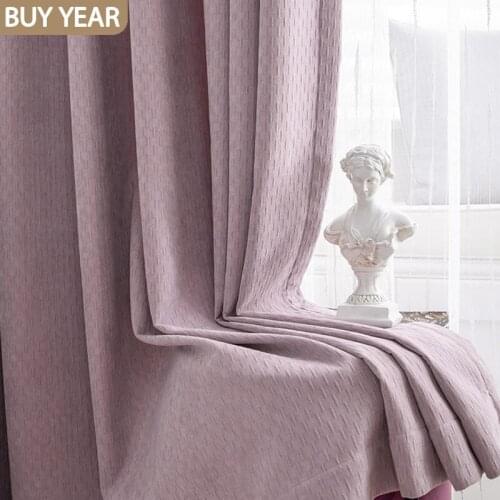 Nordic Style Curtains for Living dining Room Bedroom Light Luxury Simple Chenille Curtains Warm Bedroom Girl Child Curtains