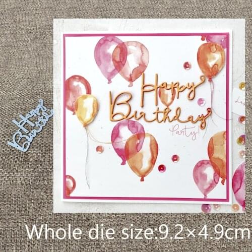 New Design Craft Metal Cutting Die cut dies happy birthday letters scrapbooking Album Paper Card Craft Embossing die cuts