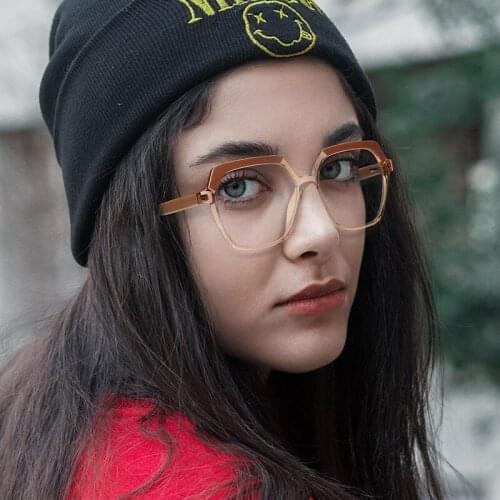 TR90 Cat Computer Glasses Anti Blue Light Blocking Glasses Reduces Strain Gaming Goggles Oversized Square Eyewear NX