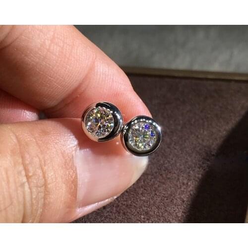A Pair small earring AAAAA Cz stone Real silver color Statement Party wedding Stud Earrings Gift For Girls Teens Lady