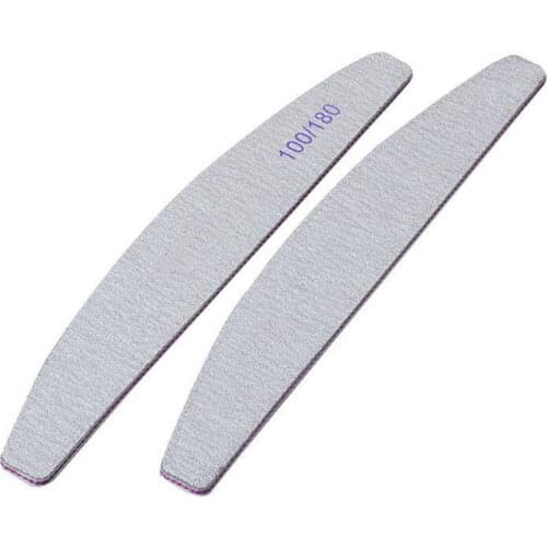 10PC Sandpaper Nail File Lime 100/180 Double Side Sanding Buffer Block Set Grey Nail Files For UV Gel Polish Manicure Tool