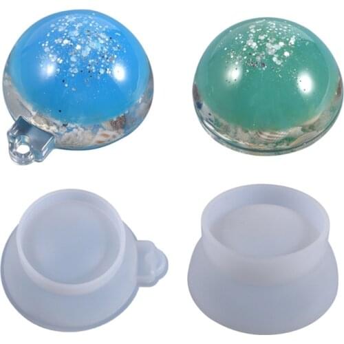 Semicircle Pendant Epoxy Resin Mold Desktop Ornaments Silicone Mould DIY Crafts Jewelry Home Decorations Casting Mold