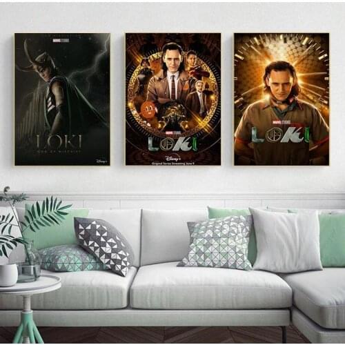 Marvel Cinema Mural Decor Superhero Loki Movie Poster and Print Disney Avengers Wall Art Canvas Painting Room Home Decoration