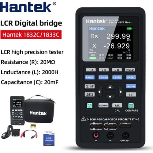 Hantek 1832C/1833C handheld oscilloscope LCR digital bridge measurement inductance capacitance resistance oscilloscope