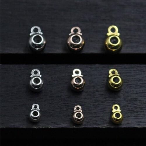 925 Sterling Silver Space Beads Within Silica Gel 3mm 4mm 5mm Non-stop Location Beads With Loop DIY Jewelry Making Findings