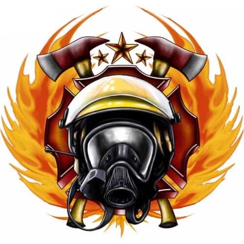 Personality Creative Car Sticker for Firefighter Car Accessories Sticker Fashion Decal Sunscreen Windows Occlusion Scratch Decor