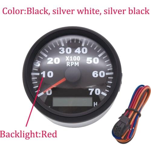 85mm 7000RPM Tachometer Waterproof LED Digital Hourmeter Marine Outboard Diesel Engine Motor Generator Tacho Meter Gauge 9-32V