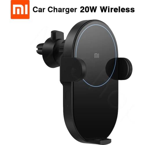 In Stock Xiaomi Wireless Car Charger 20W Max Electric Auto Pinch 2.5D Glass Ring Lit For Mi9 20W Smart Quick Charge Fast Charger