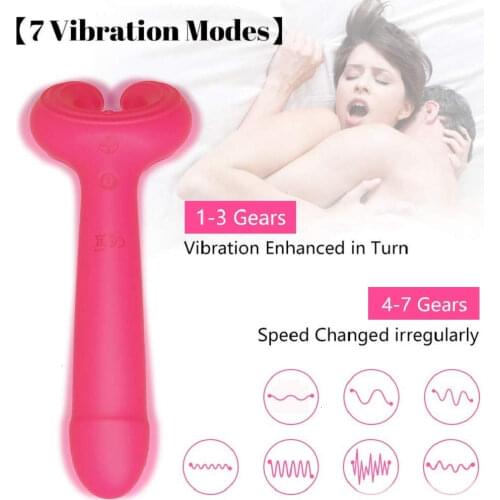 G Spot Vibrator With 3 Motors For Vagina Clitoris Penis Stimulation Silicone Dildo 7 Vibration Modes Sex Toys For Woman Couples