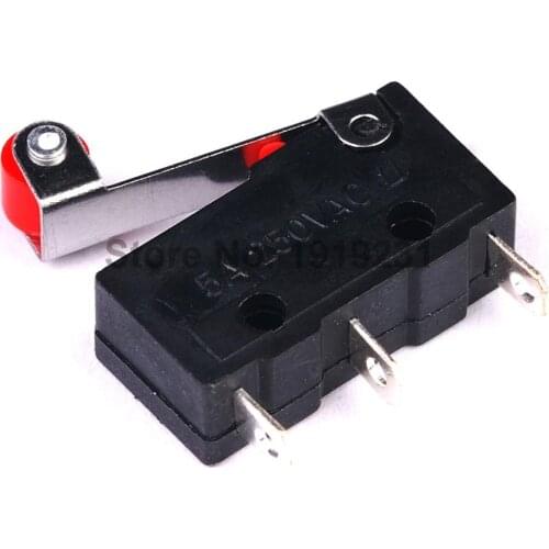 10PCS Micro Roller Lever Arm Normally Open Close Limit Switch KW12-3 125V 5A