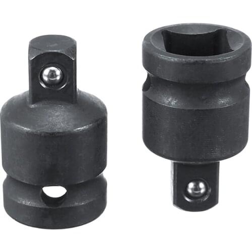 2pcs Car Adapter Reducer 1/2'' to 3/8'' Pneumatic Air Impact Sleeve Socket Adapter Tool Accessories