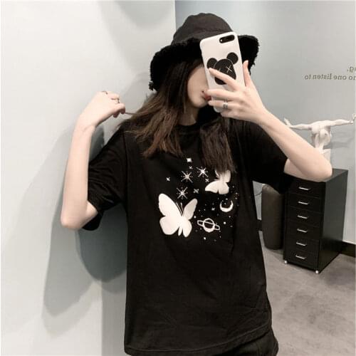 2021 European and American classic casual and breathable womens summer fashion T-shirt