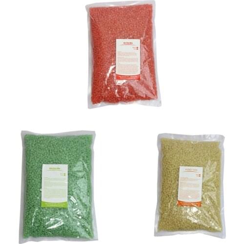 3 Bags Depilatory Hard Wax Bean Hair Removal Painless for Bikini Face Leg 1.5kg Body Hair Removal Bean Dropship