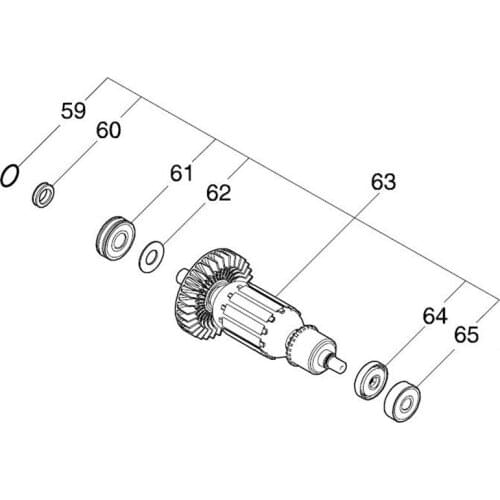AC220-240V MAKITA 518182-9 Rotor Motor Armature for HR1840 Rotor