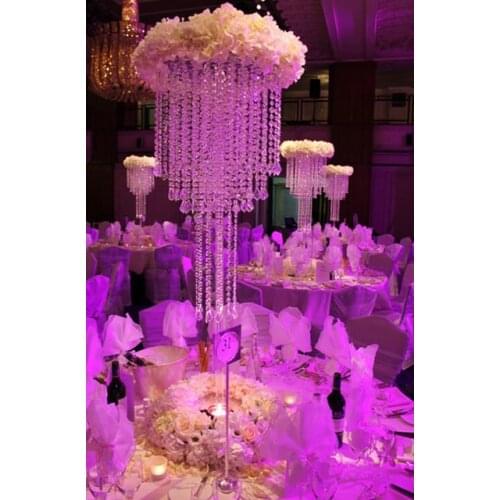 Acrylic Crystal Wedding Centerpiece / Table decor 80cm Tall by 30cm Diameter 5-Tier Wedding Supply