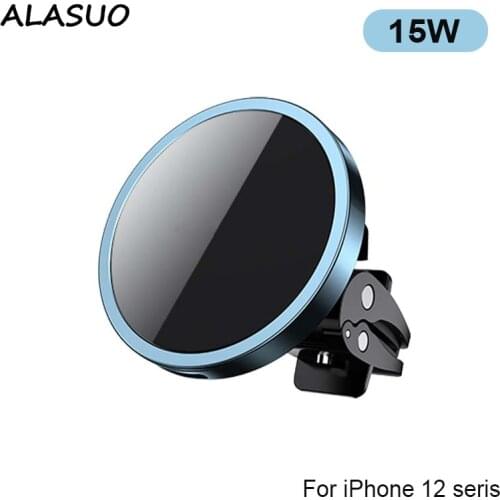15W Qi Magnetic Wireless Car Chargers for iPhone 11 mini 12 12 pro max Car holder Magsafe Fast Charging Air Vent/Paste