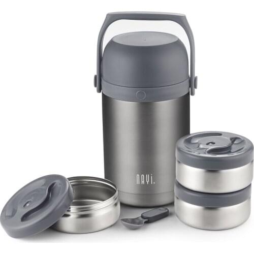 BT-24 Thermos lunch box long-term insulation barrel multi-layer portable large capacity student 304 stainless steel vacuum cup